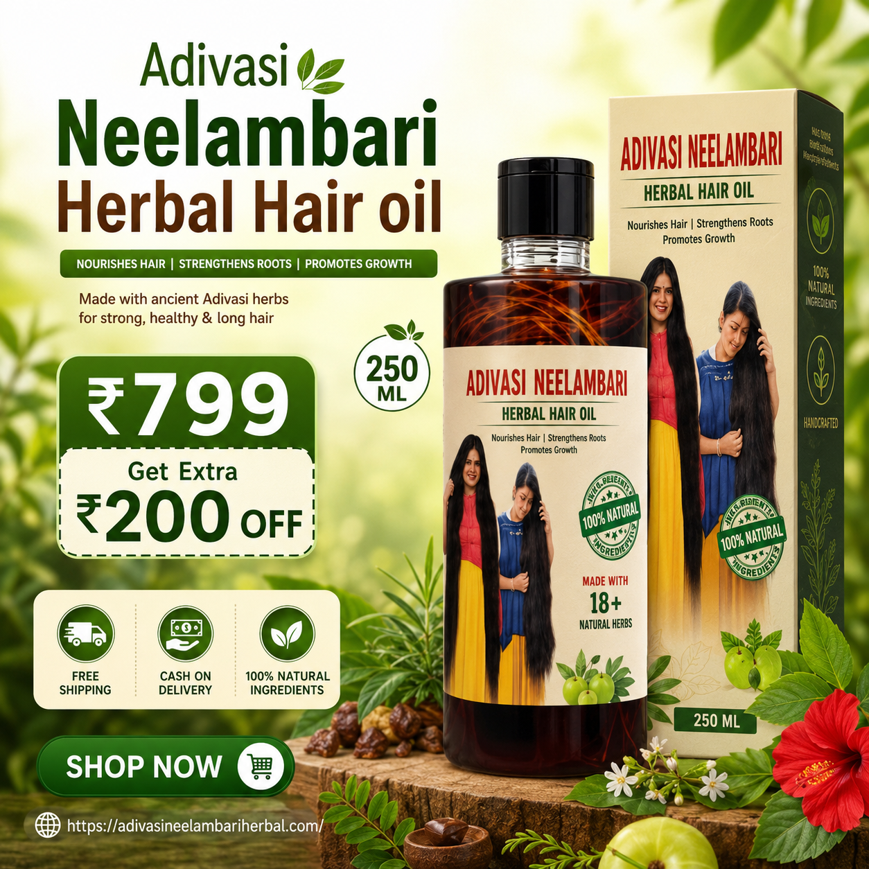 Adivasi Neelambari Herbal Hair Oil