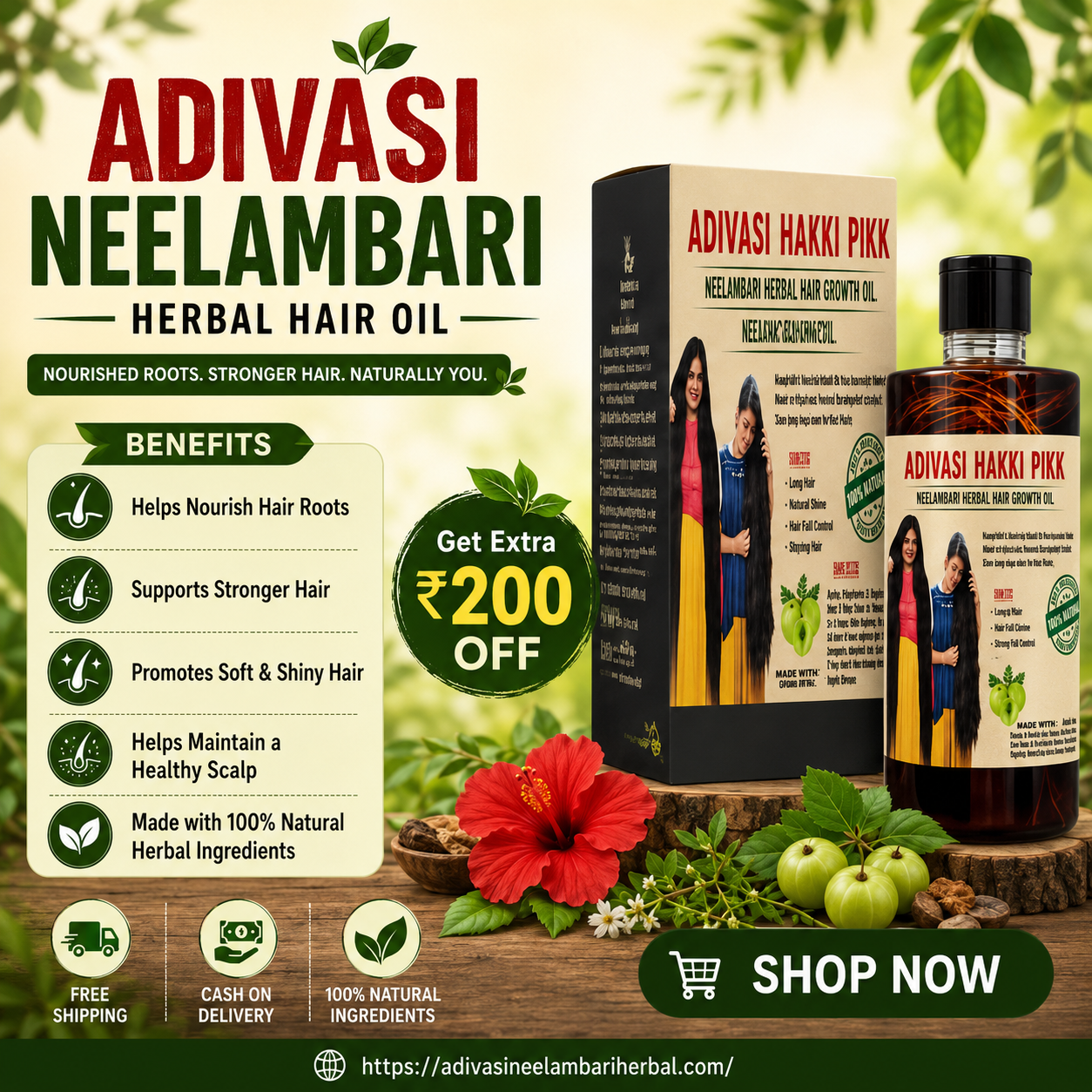 Adivasi Neelambari Herbal Hair Oil